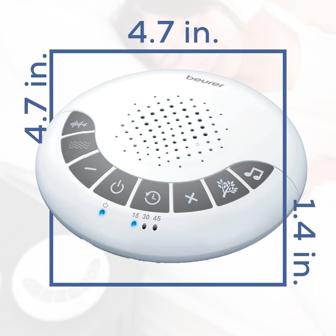 Portable White Noise Machine – 4 Soothing Sleep Sounds with Auto Shut-Off Timer | Compact Sound Machine for Babies, Kids & Adults, Home, Office & Travel