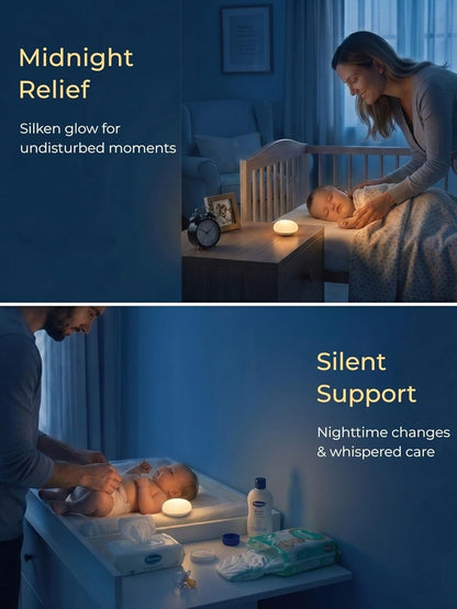 Soft Silicone Night Light – Touch-Control Dimmable Bedside Lamp with Warm Eye-Caring Light & Stepless Brightness | Portable LED Night Light for Bedroom, Nursery & Relaxation
