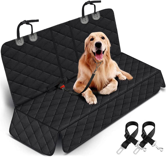 Waterproof Dog Car Seat Cover – Non-Slip Back Seat Protector for Cars, SUVs & Trucks | Durable Bench Seat Cover with Middle Armrest Access & Scratch Protection