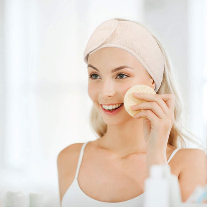 Luxury Spa Headband Set (4-Pack) – Ultra-Soft Adjustable Terry Cloth Hair Bands for Face Washing, Makeup, Skincare, Shower & Self-Care | Neutral Color Collection