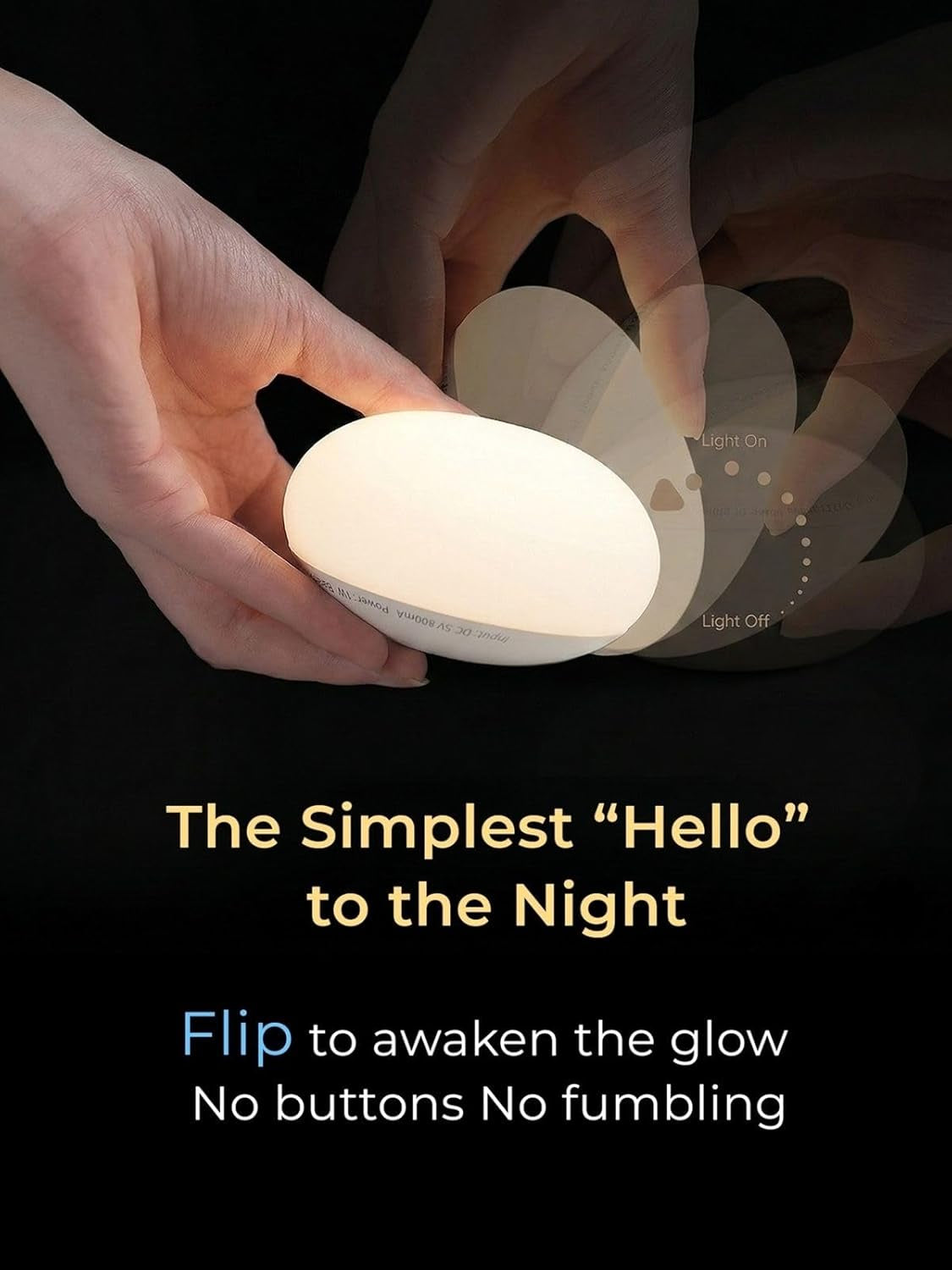 Soft Silicone Night Light – Touch-Control Dimmable Bedside Lamp with Warm Eye-Caring Light & Stepless Brightness | Portable LED Night Light for Bedroom, Nursery & Relaxation